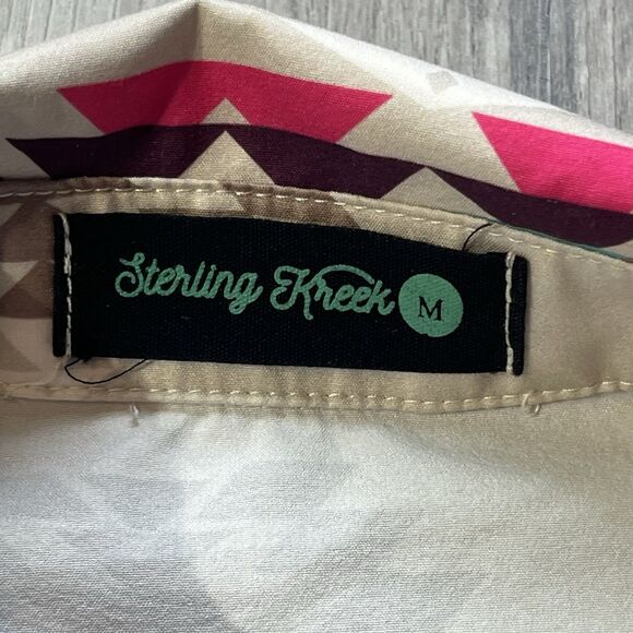 Sterling Kreek Womens Pearl Snap Medium Western Aztec Cowgirl Rodeo - Picture 5 of 8